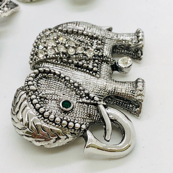 Vintage Elephant Brooch Lot - Picture 3 of 8
